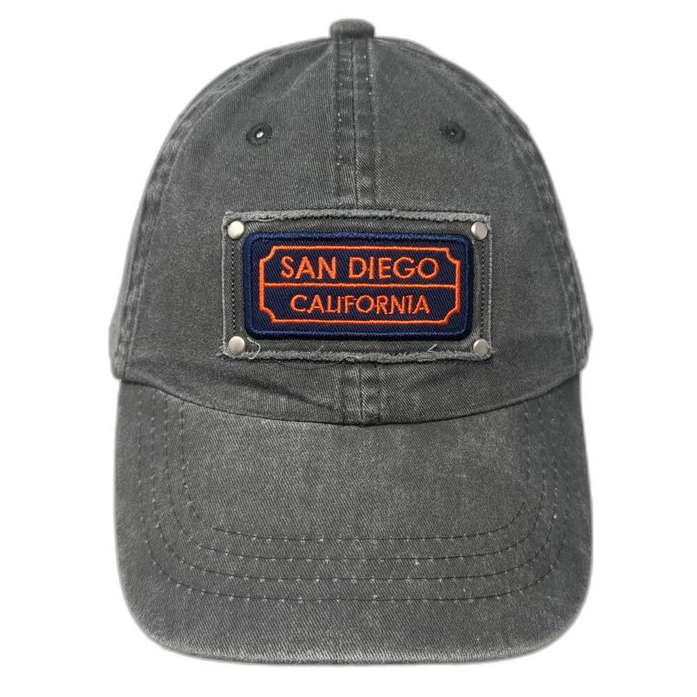 San Diego California Strapback Hat Gray One Size Adjustable Vent Holes